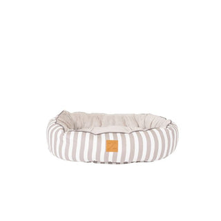 Mog & Bone Reversible 4 Seasons Bed in Latte Stripe Small